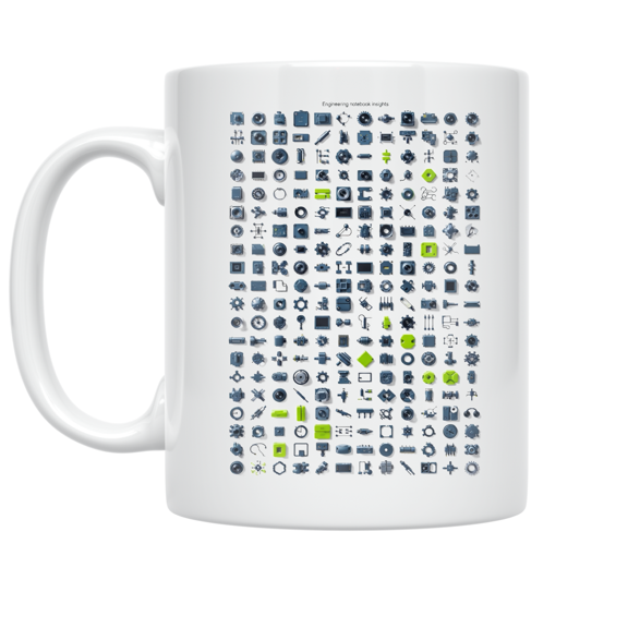 Engineering Notebook Insights Design - Tech Enthusiast - 11 oz Ceramic Coffee Mug