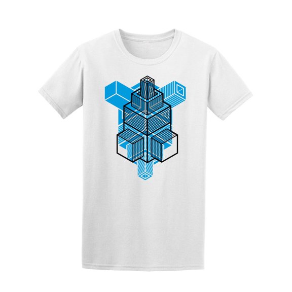 Engineering Polygonal Figure T-Shirt Men -Image by Shutterstock, Male XX-Large