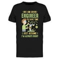 thumbnail image 1 of Engineering Quote T-Shirt Men -Image by Shutterstock, Male XX-Large, 1 of 2