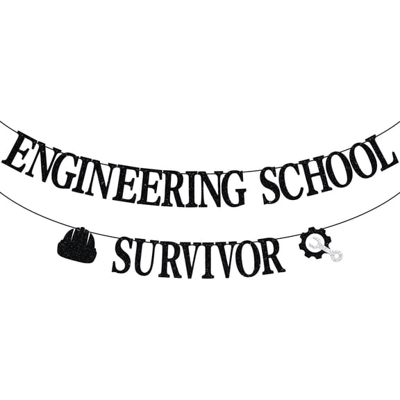 Engineering School Survivor Banner, Congrats Engineer Sign, Future Engineer, Engineering Graduation Party Decorations