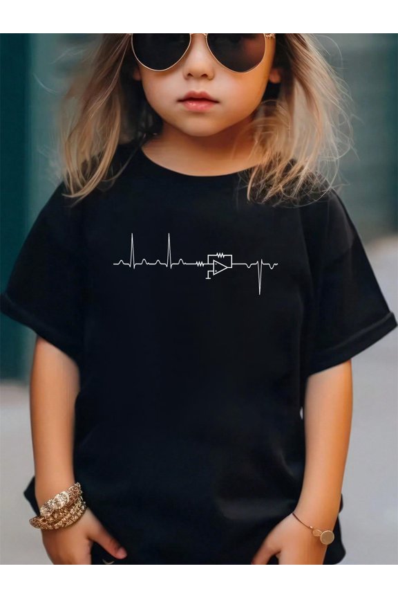Engineering Shirts Heartbeat Electrical Engineering Inverter Kids T-Shirt