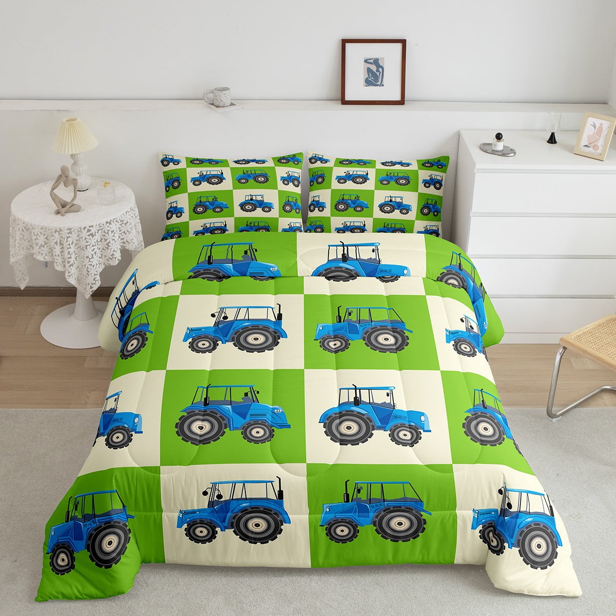Engineering Vehicle Bedding Comforter Sets Twin for Boys, Construction