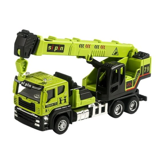 Engineering Vehicle Toys, Construction Vehicle Set, Alloy Excavator Concrete Tanker Truck Cranes Bulldozer Toy for Boys Ages 3-6, Durable Compact Portable Educational Toy with Protective Design