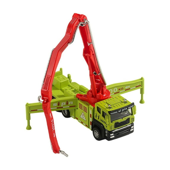 Engineering Vehicle Toys, Construction Vehicle Set, Alloy Excavator Concrete Tanker Truck Cranes Bulldozer Toy for Boys Ages 3-6, Durable Compact Portable Educational Toy with Protective Design