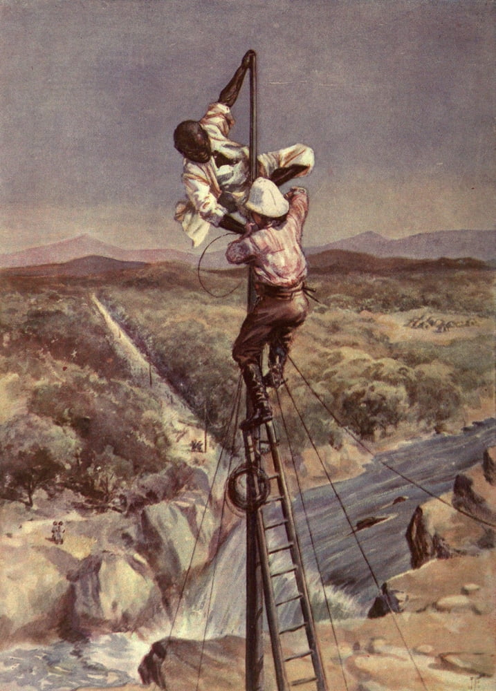 Engineering Wonders of the World 1909 African Transcontinental Railway Canvas Art - Charles J de (1860 Lacy (24 x 36)