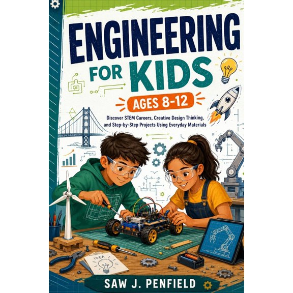 Engineering for Kids Ages 8-12: Discover STEM Careers, Creative Design Thinking, and Step-by-Step Projects Using Everyda, (Paperback)