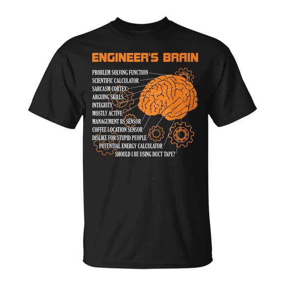 Engineers Brain Engineering Games Process Engineer Tshirt - Walmart.com
