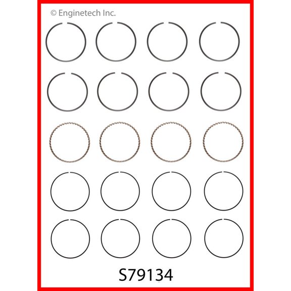 Enginetech S79134-STD Engine Premium Piston Ring Complete Set