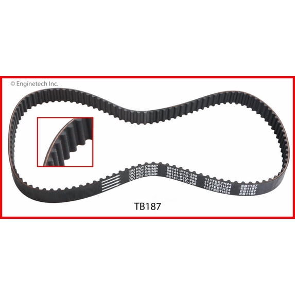 W Type Engine Design Enginetech TB187 Engine Timing Belt - Walmart.com
