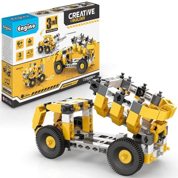 Engino Creative Builder- Tipper Truck 3-in-1, STEM Toys for Kids 6+
