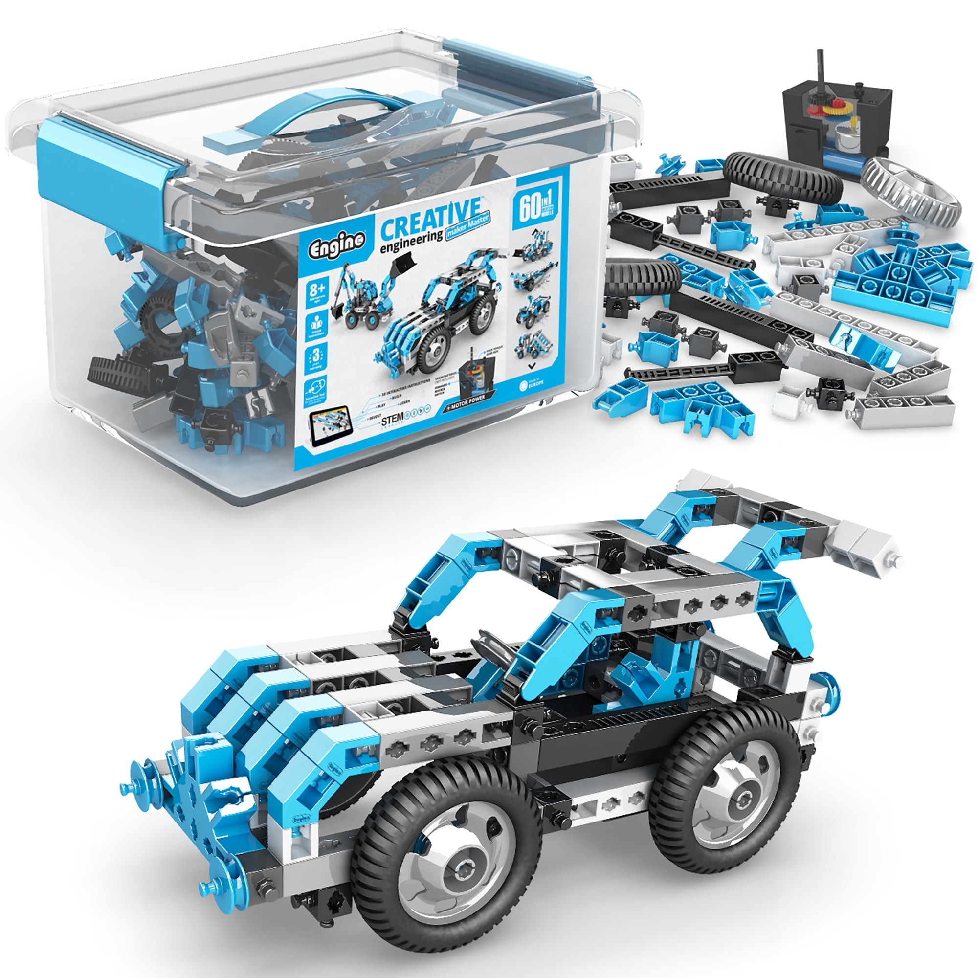 Free Shipping! Engino- Creative Engineering STEM Toys, 60 Motorized ...
