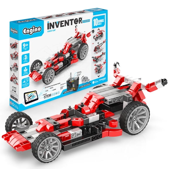 Engino- Inventor STEM Toys, Motorized Race Car Construction Toys for Kids 9+