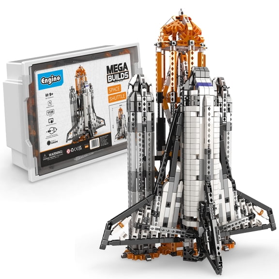 Engino Mega Builds- Challenger Space Shuttle Architecture Building Toys for Kids Ages 9+ (1 Model to Build)