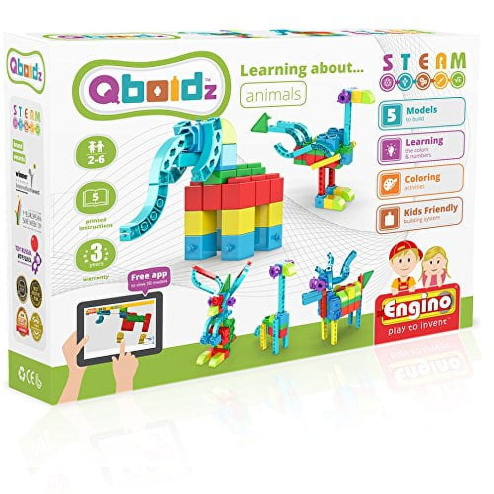 Engino Qboidz Learning About Animals Stemq01 Steam Construction System For Ages 3 And Up