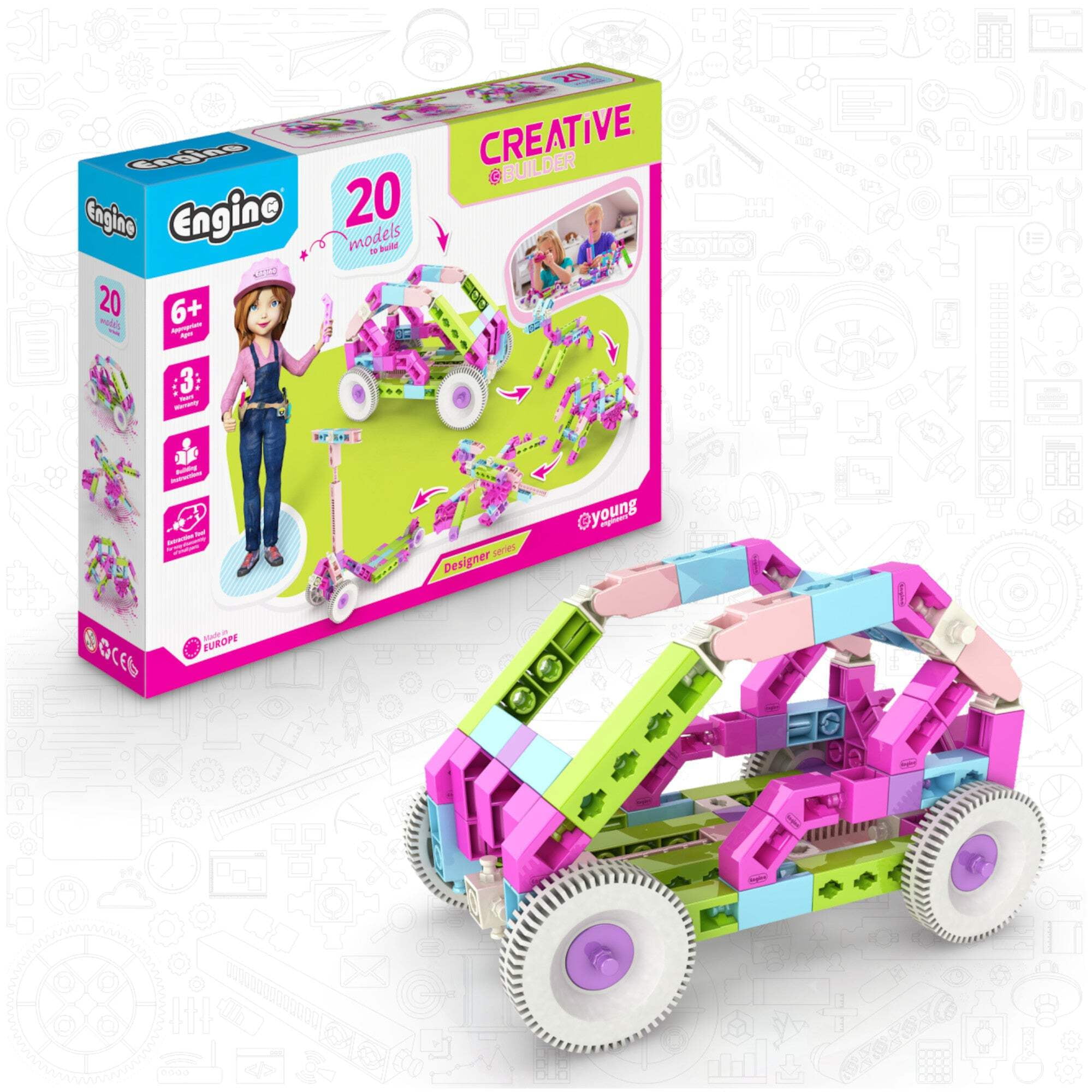 Engino- STEM Girls Building Toys, 20 Model Set, Educational Toy for ...