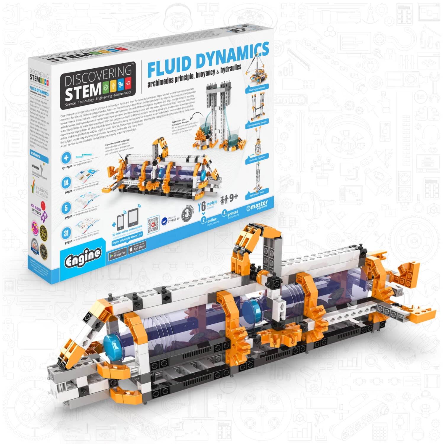 Engino- Stem Toys, Fluid Dynamics Building Toy, Construction Toys for Kids 9+