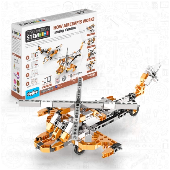Engino- STEM Toys, Technology of Machines- How Aircrafts Work, Toys for Kids 9+