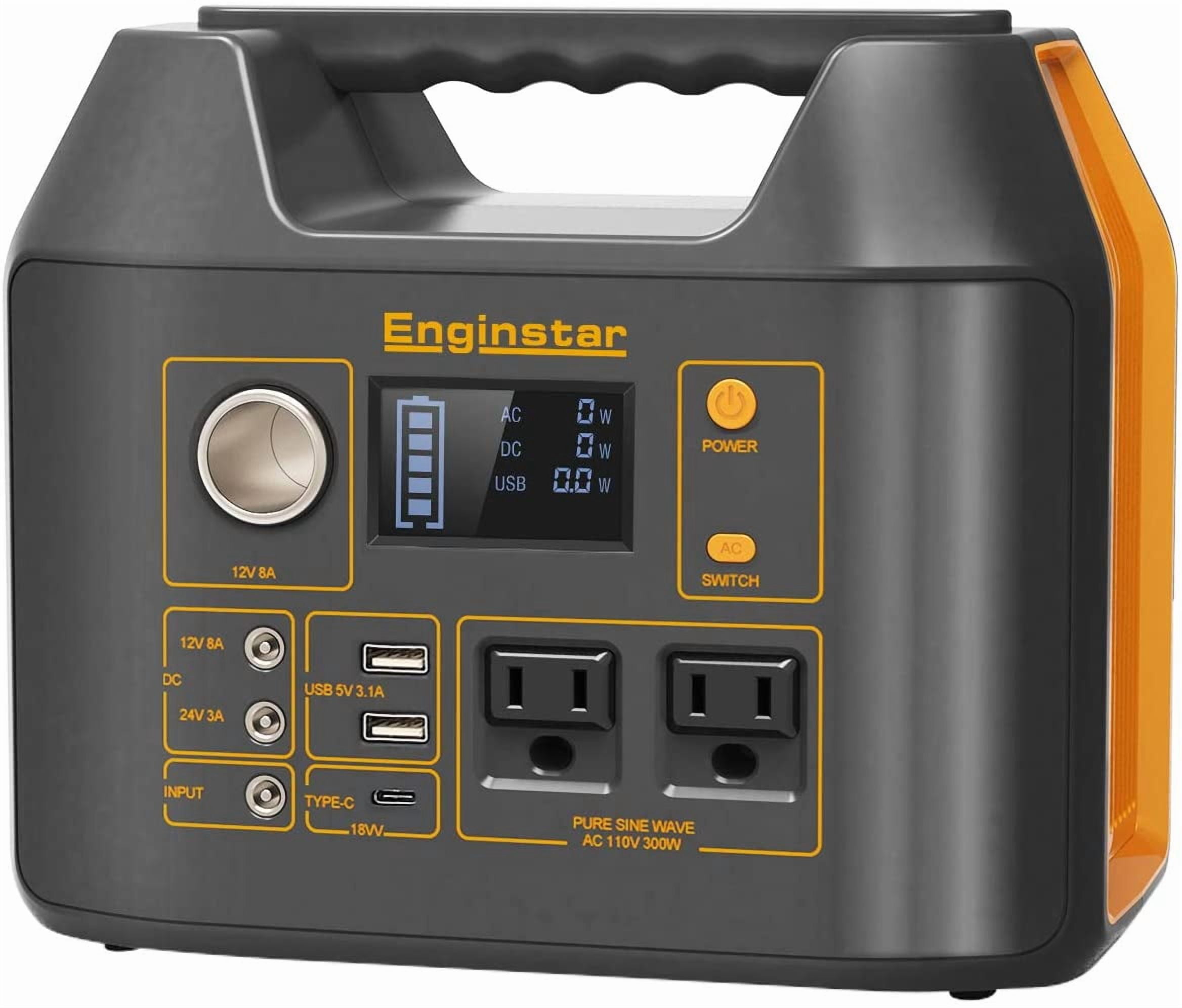 (新品)80000mAH/296Wh Enginstar ポータブル電源 EnginStar Portable Power Station, 300Watt Portable Power
