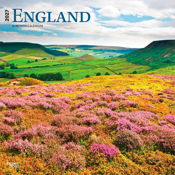 England | 2027 12x24" (Hanging) Wall Calendar | Plastic-Free