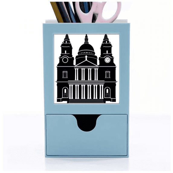 England Building United Kingdom Outline UK Desk Supplies Organizer Pen Holder Card