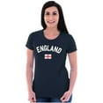thumbnail image 1 of England Country Flag Soccer Fan Pride Womens Slim Fit Graphic Tee Brisco Brands S, 1 of 5