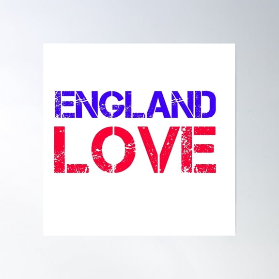 England Design Poster Wall Art, Modern Wall Decor, 16x16 UNFRAMED