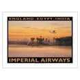 thumbnail image 1 of England - Egypt - India - Imperial Airways - Vintage Airline Travel Poster by Kerne Erickson - Bamboo Fine Art 290gsm Paper Print (Unframed) 18x24in, 1 of 4