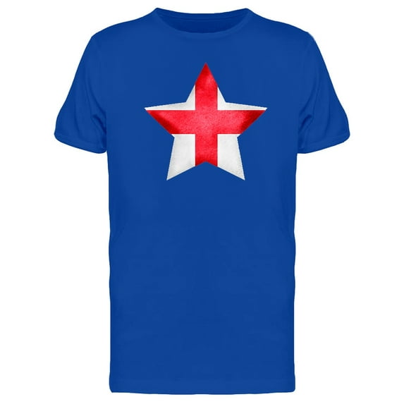 England Flag On Star T-Shirt Men -Image by Shutterstock, Male 3X-Large