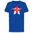 thumbnail image 1 of England Flag On Star T-Shirt Men -Image by Shutterstock, Male Small, 1 of 2