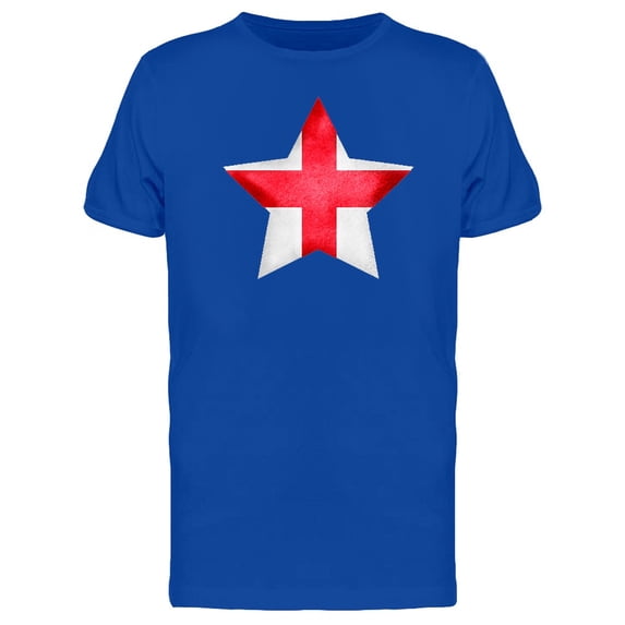 England Flag On Star T-Shirt Men -Image by Shutterstock, Male Small