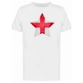 thumbnail image 1 of England Flag On Star T-Shirt Men -Image by Shutterstock, Male Small, 1 of 2
