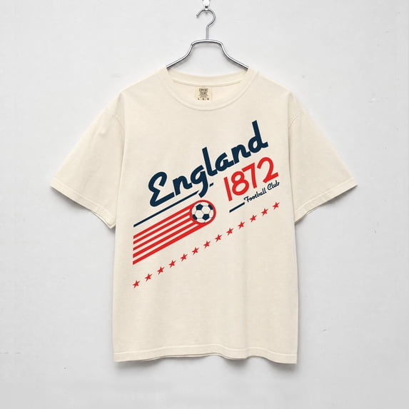 England Football T-Shirt, Retro 90s UK World Soccer Team Graphic Tee
