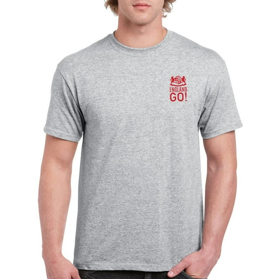 England Go! Lion Heraldry Men Athletic Heather T-Shirt, Male Small