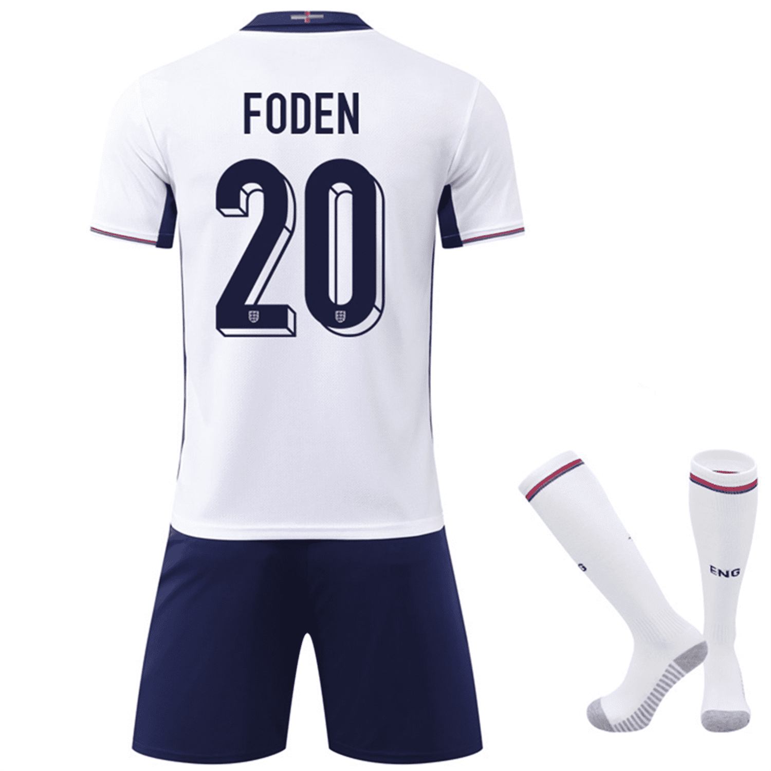 England Home UEFA Euro Cup 2024 #20 Foden Soccer Jersey