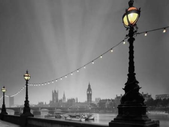 England London Evening over Houses of Parliament I Canvas Art - Edmund Nagele (18 x 24)