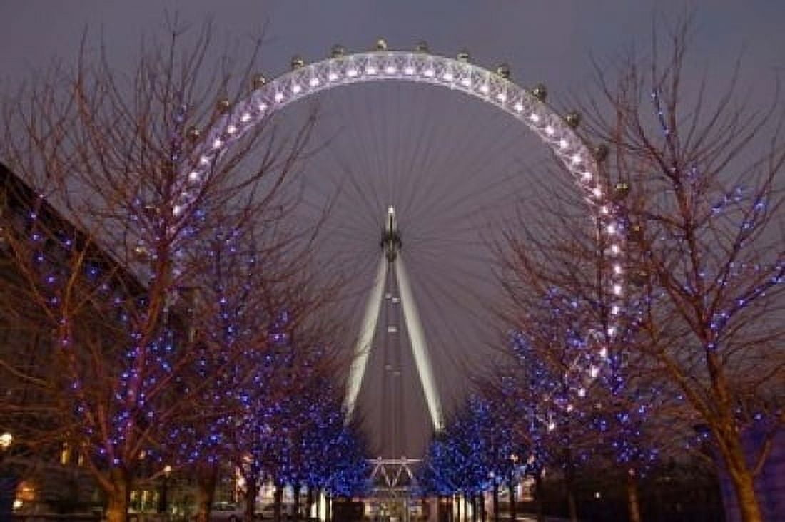 England London London Eye Amusement Park Canvas Art - Walter Bibikow DanitaDelimont (24 x 15)