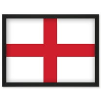 England National Flag Patriotic Vexillology World Flags Country Region Poster Artwork Framed Wall Art Print A4