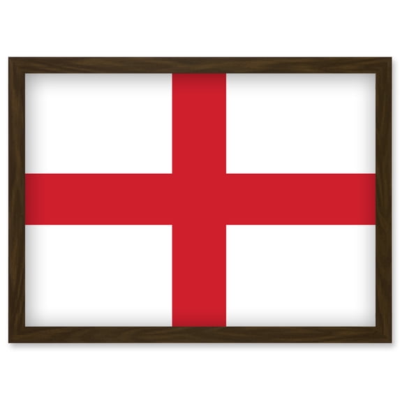 England National Flag Patriotic Vexillology World Flags Country Region Poster Artwork Framed Wall Art Print A4
