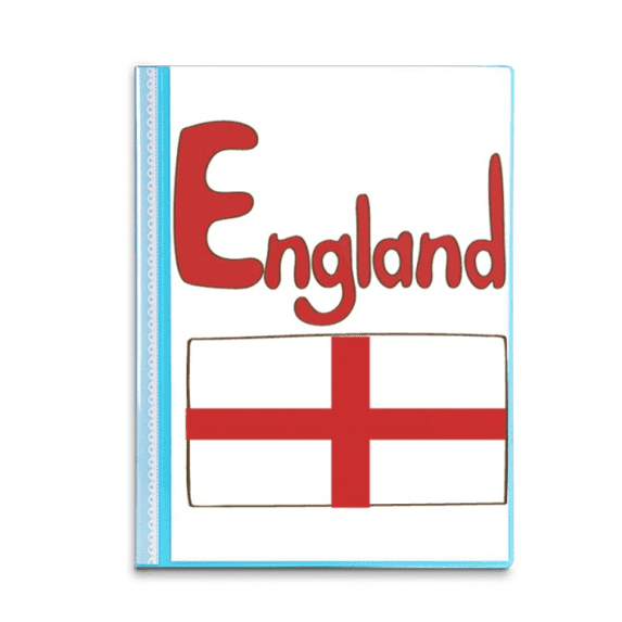 England National Flag Red Pattern Book Sheet Protectors Portfolio Binder Folder