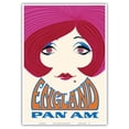 thumbnail image 1 of England - Pan American World Airways - Vintage Airline Travel Poster 1960’s - Master Art Print 10in x 14in, 1 of 4