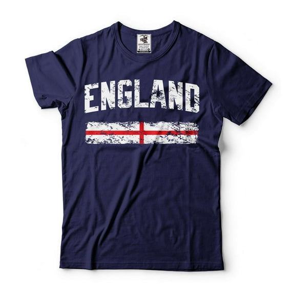 England Patriotic Flag Shirt England Flag Tee Mens Womens England Shirt England UK London T-Shirt (X-Large Navy Blue)