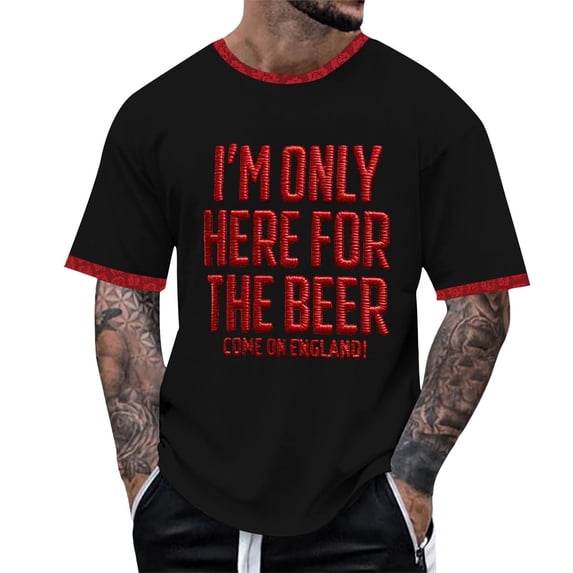 Retro Tone Streetwear Graphic Jersey, Men’s Casual Game Day Tee, Lightweight Everyday Fashion Top