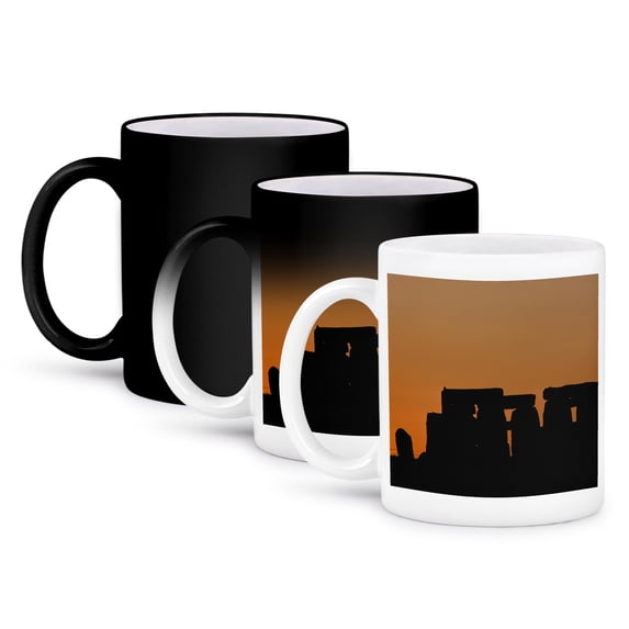 3drose, England, Salisbury Plain, Stonehenge Sunset - Eu33 Rer0129 - Ric Ergenbright, 11oz Magic Transforming Mug