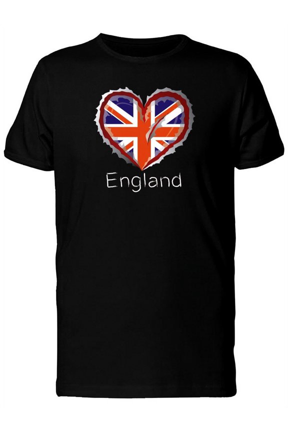 England Scratched Flag Heart Tee Men's -Image by Shutterstock