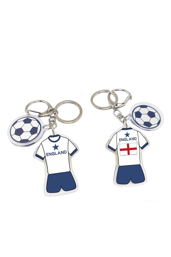 England Soccer Keychain Acrylic Football Gift for Fans – Durable, Versatile Sports Accessory with Secure Clasp for Keys, Bags & Souvenirs