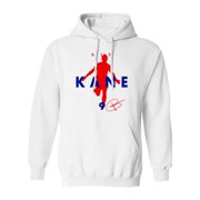 England Soccer Tribute 2024 – Air Kane Inspired Unisex Hooded Sweatshirt (White, Small)