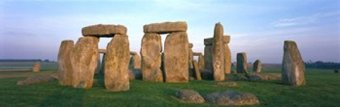 England Wiltshire Stonehenge Canvas Art - Panoramic Images (18 x 6)