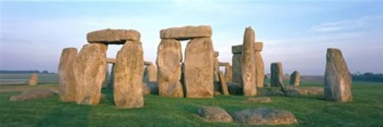 England Wiltshire Stonehenge Canvas Art - Panoramic Images (36 x 12)