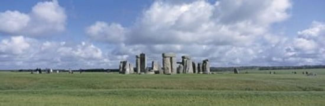 England Wiltshire View of rock formations of Stonehenge Canvas Art - Panoramic Images (18 x 6)