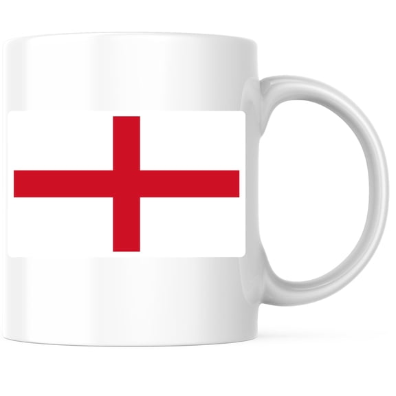 England World Flag Coffee Mug - Pride - 11 Ounce Coffee Mug - Printed On Both Sides - Choose from Over 100 Countries - Microwave & Dishwasher Safe - White Handle & Interior - BMCM00865